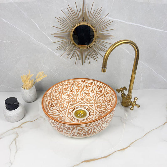 Marokkanisches Keramikwaschbecken im orientalischen Stil #272