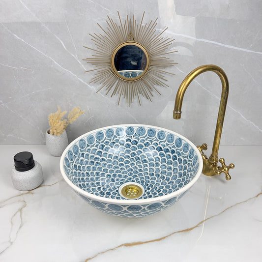 Marokkanisches Keramikwaschbecken im orientalischen Stil #250