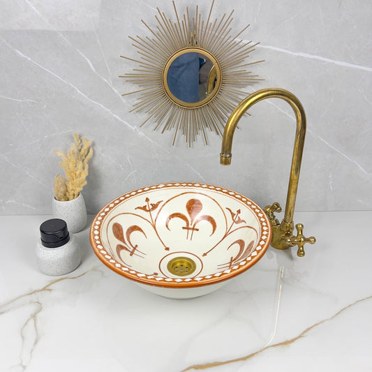 Marokkanisches Keramikwaschbecken im orientalischen Stil #285