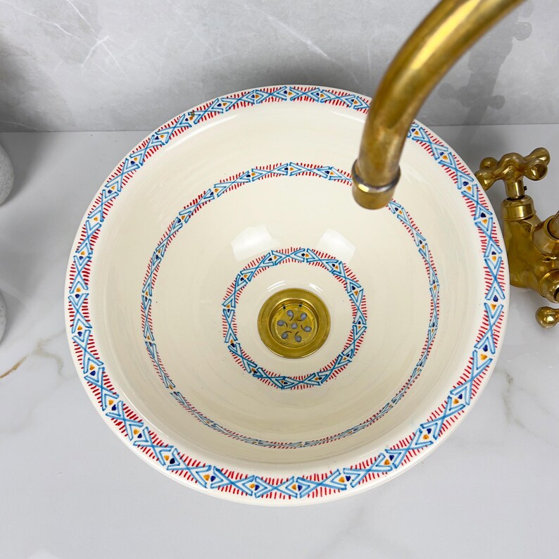 Marokkanisches Keramikwaschbecken im orientalischen Stil #279
