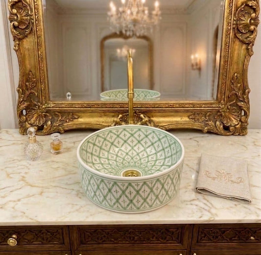 Marokkanisches Keramikwaschbecken im orientalischen Stil #354