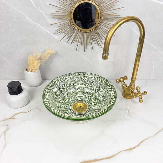 Marokkanisches Keramikwaschbecken im orientalischen Stil #259