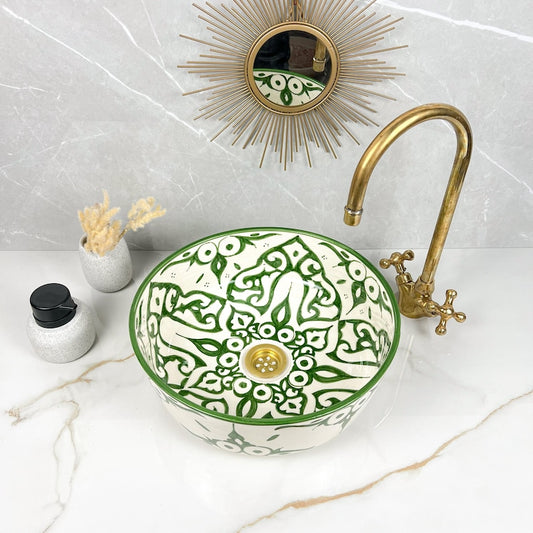 Marokkanisches Keramikwaschbecken im orientalischen Stil #261