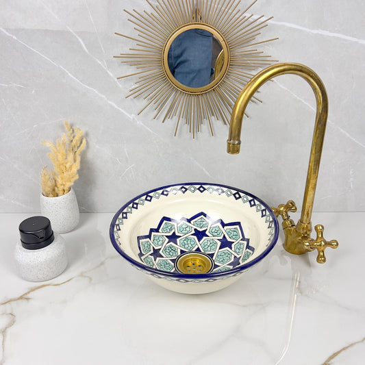 Marokkanisches Keramikwaschbecken im orientalischen Stil #283