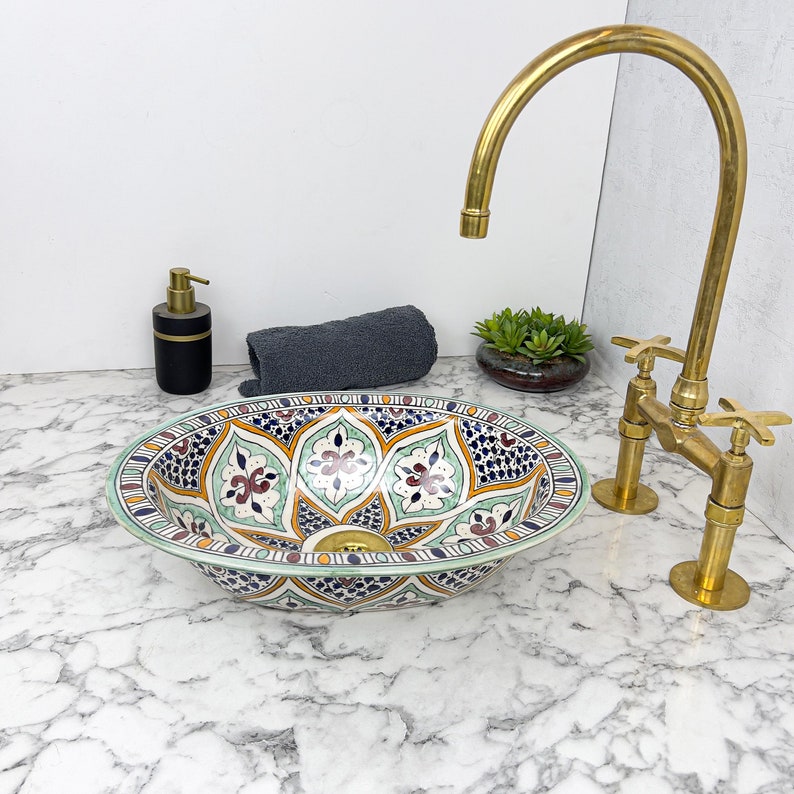 Oval Handmade Moroccan Sink #204