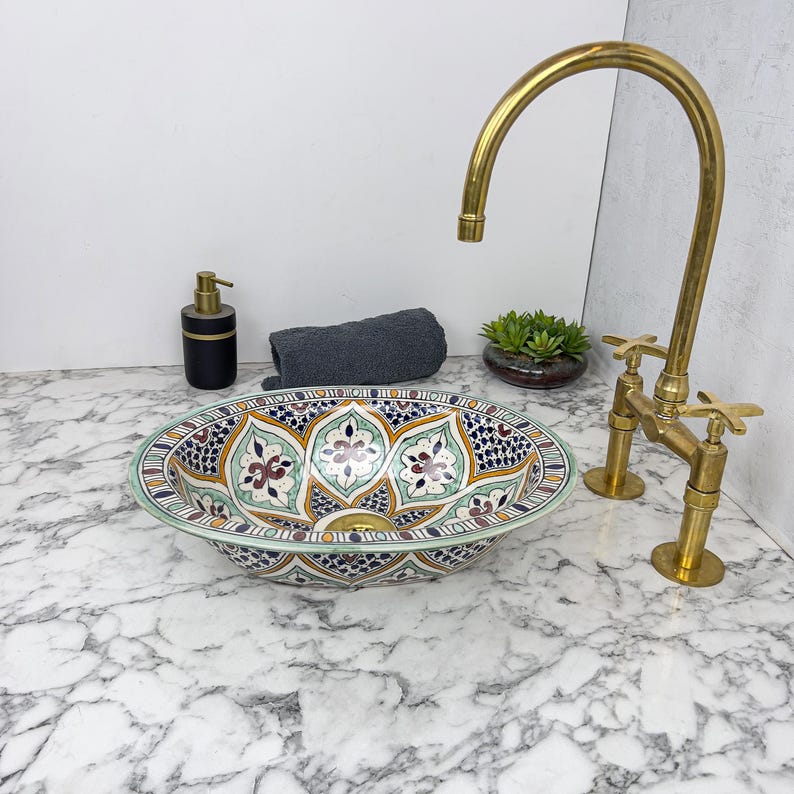 Oval Handmade Moroccan Sink #204
