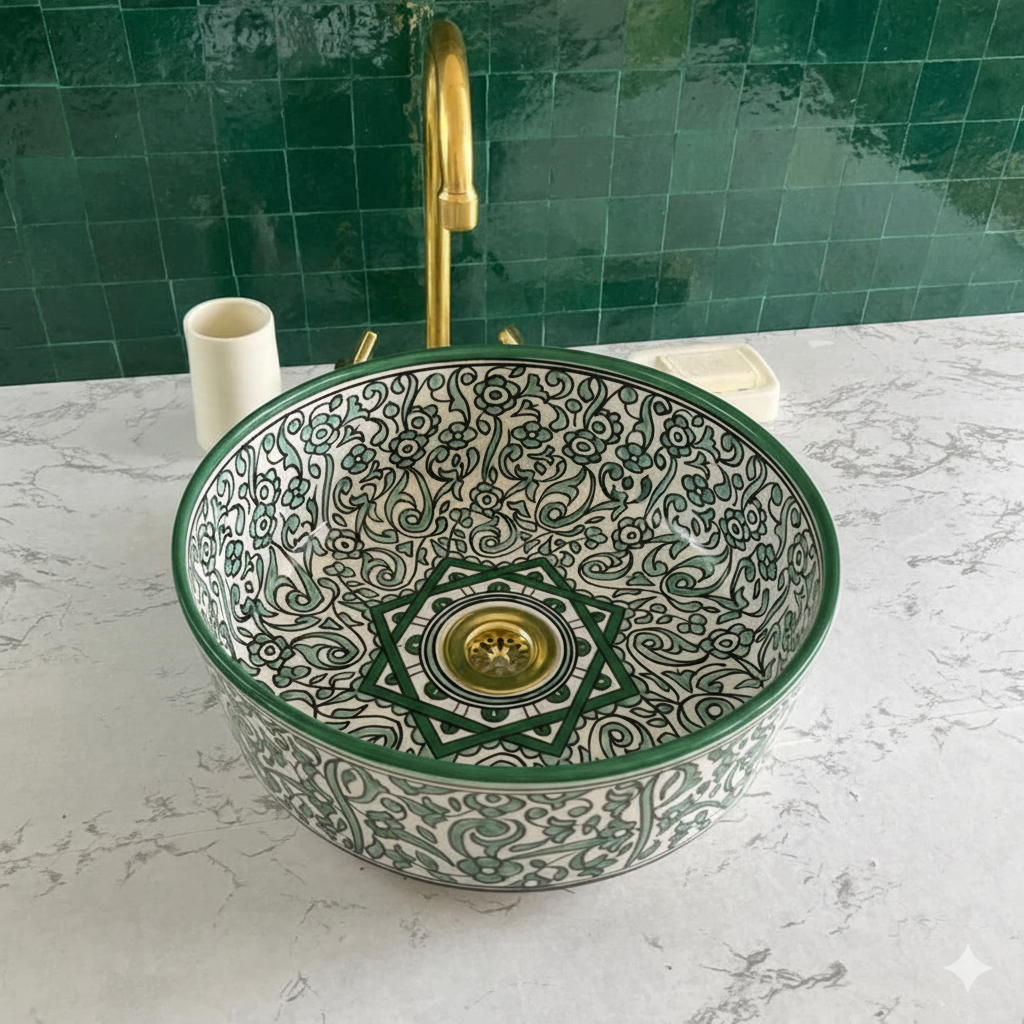 Vasque Marocaine en céramique de style oriental #2